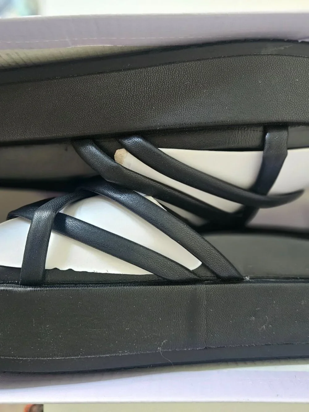 Madden Girl Fowler Black Platform Slide Sandals, Size 8